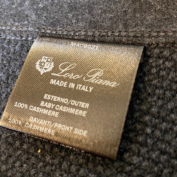 Loro Piana Custom Charcoal Gray Cardigan